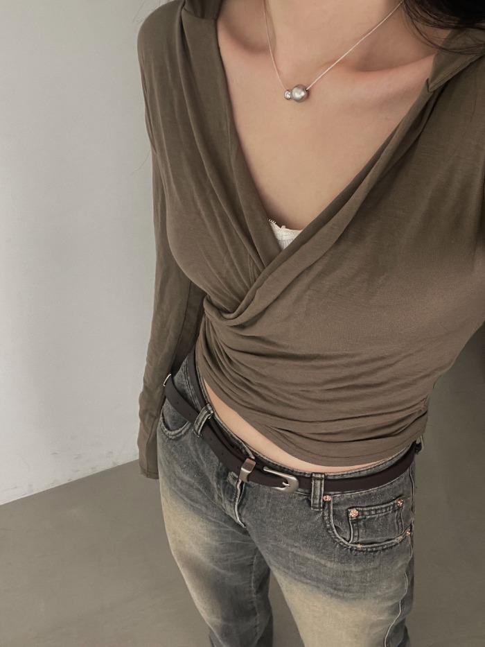 Wrap hoodie long sleeve