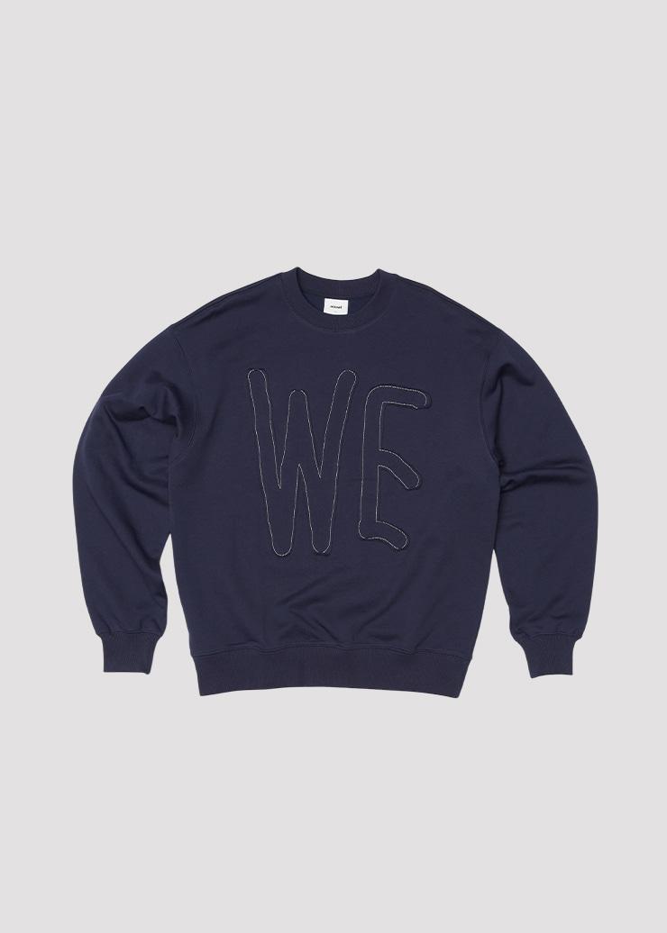 DOUBLE APLIQUE SWEAT WE LOVE NAVY