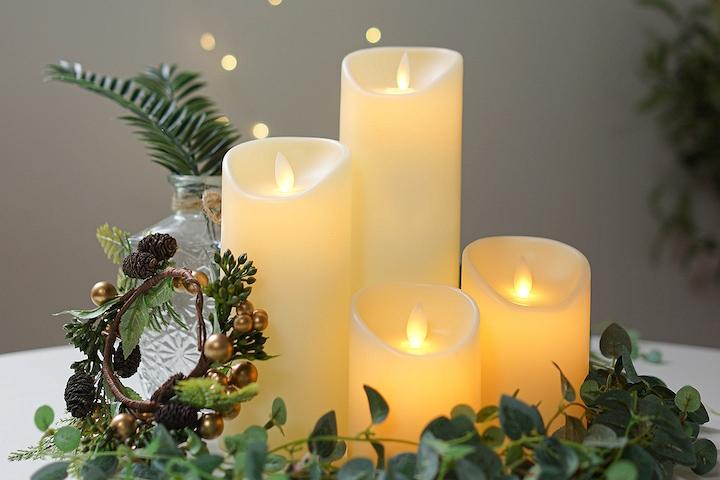 로맨틱하게 흔들리는 LED 촛불 전자 초 4size