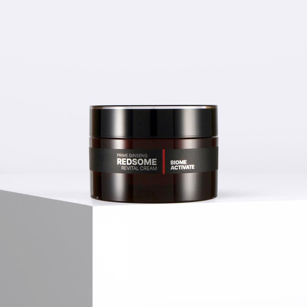 프라임 진생 [레드좀] 리바이탈 크림 [50ml] /고보습발효크림/피부치밀도 개선,피부결 개선,피부주름 개선/50억개 인삼 레드좀 함유