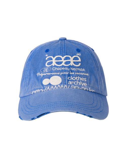 WEB LOGO DAMAGED CAP [BLUE]