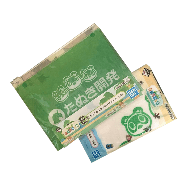 동물의 숲 너굴 개발 모양 파우치, 손수건