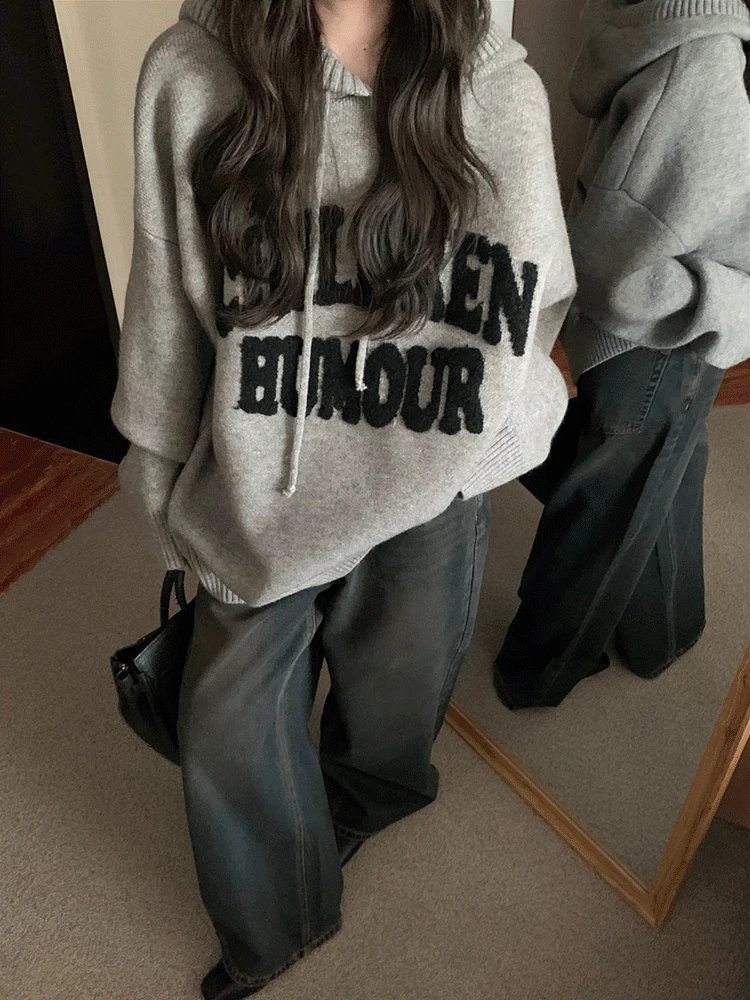 차일드휴 레터링 니트후드