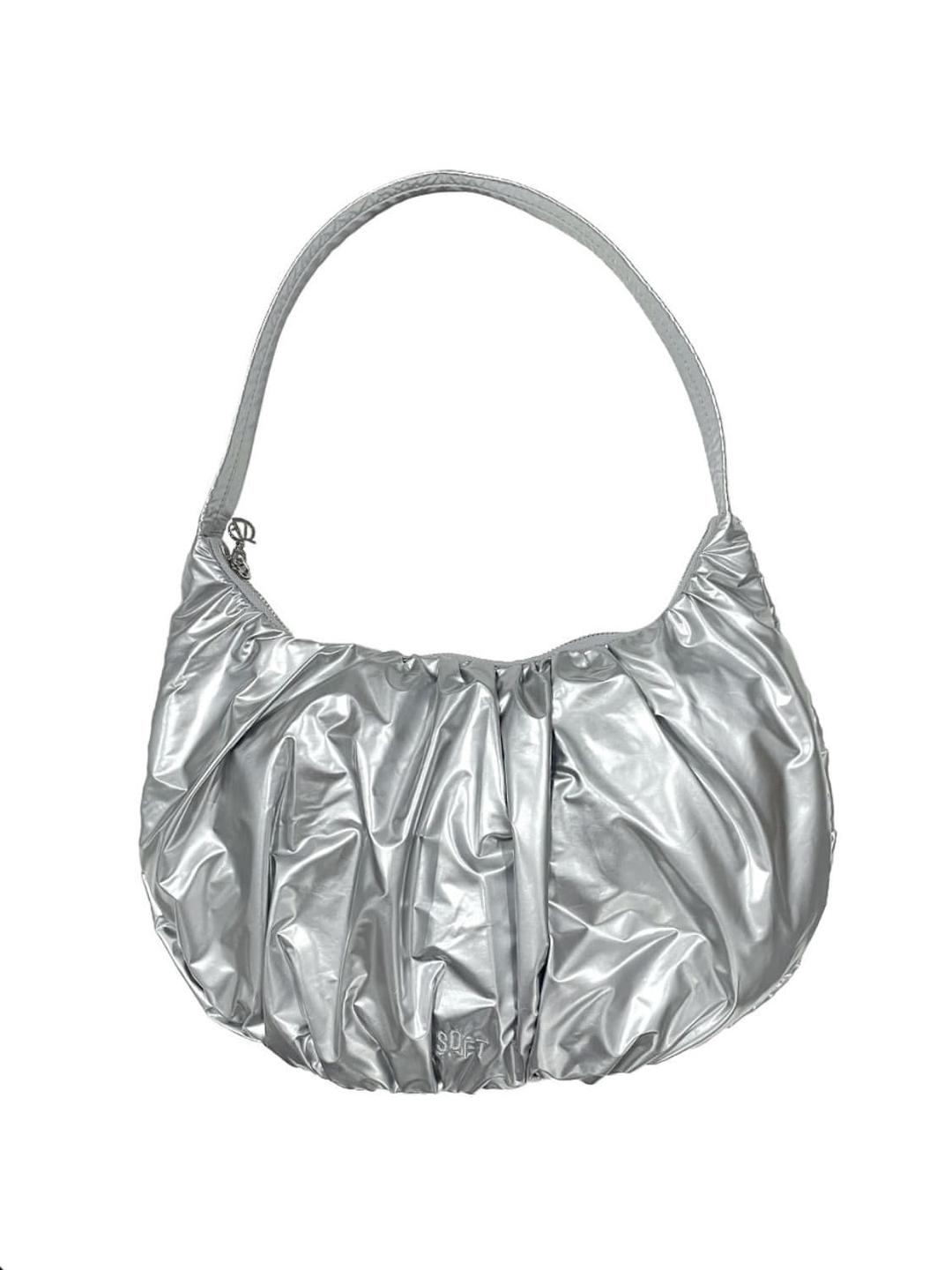 SHIRRING HALF MOON BAG [SILVER] [6/10일 예약발송]