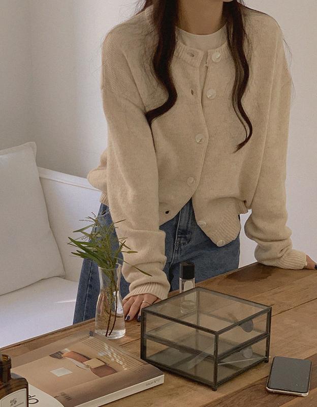 프린다 알파카 니트 가디건 (5color)(알파카 15%/울 5%)