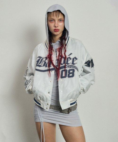 Varsity Baseball Jacket White