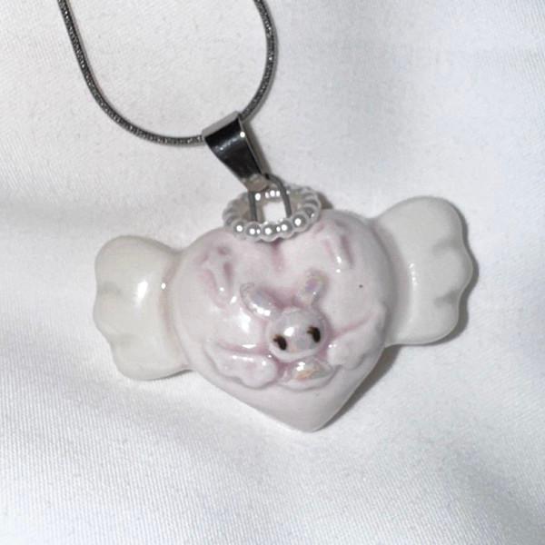 Bless y’all bunny necklace