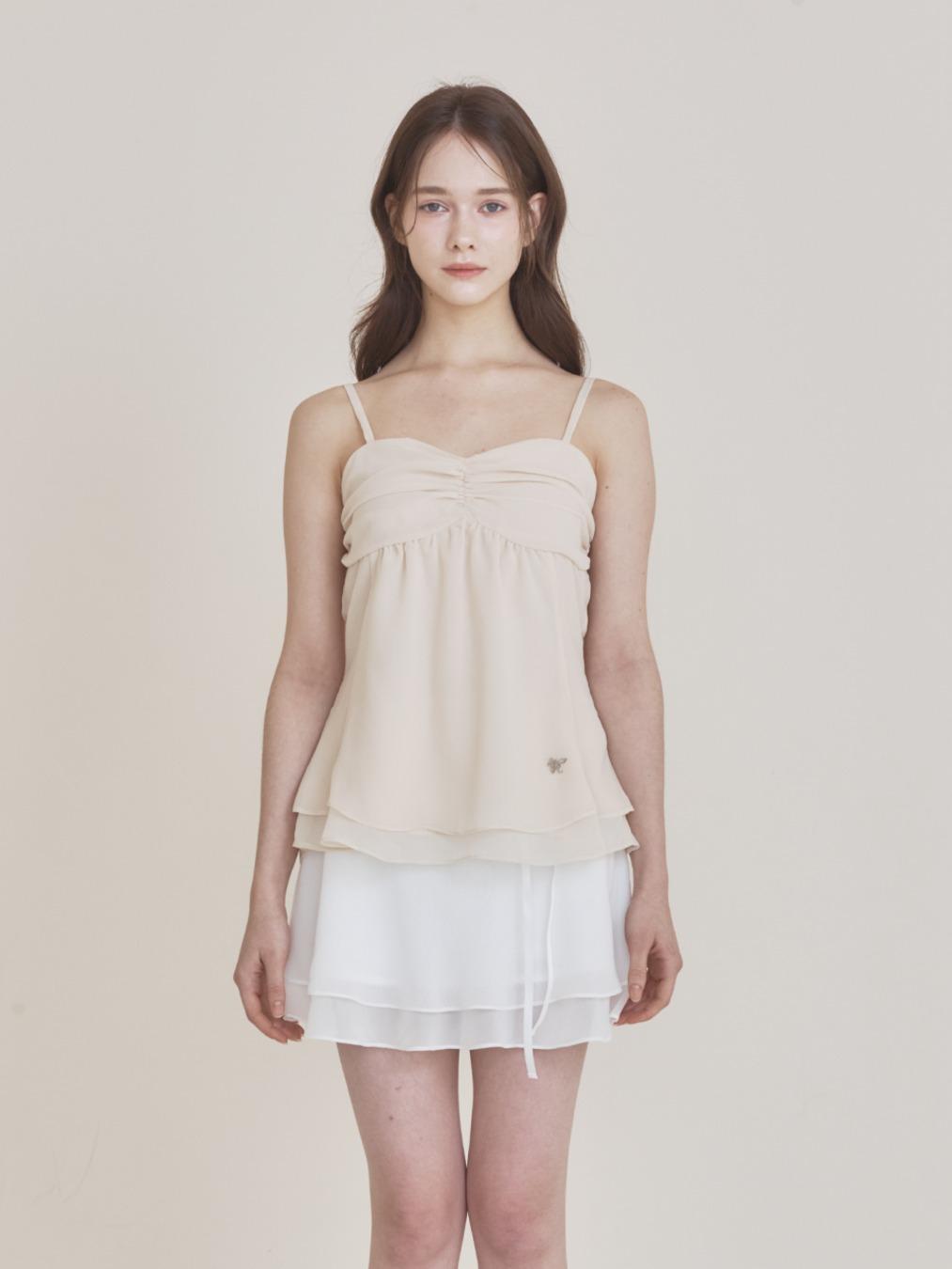 [3/20 예약배송]Fairy chiffon top (Beige)