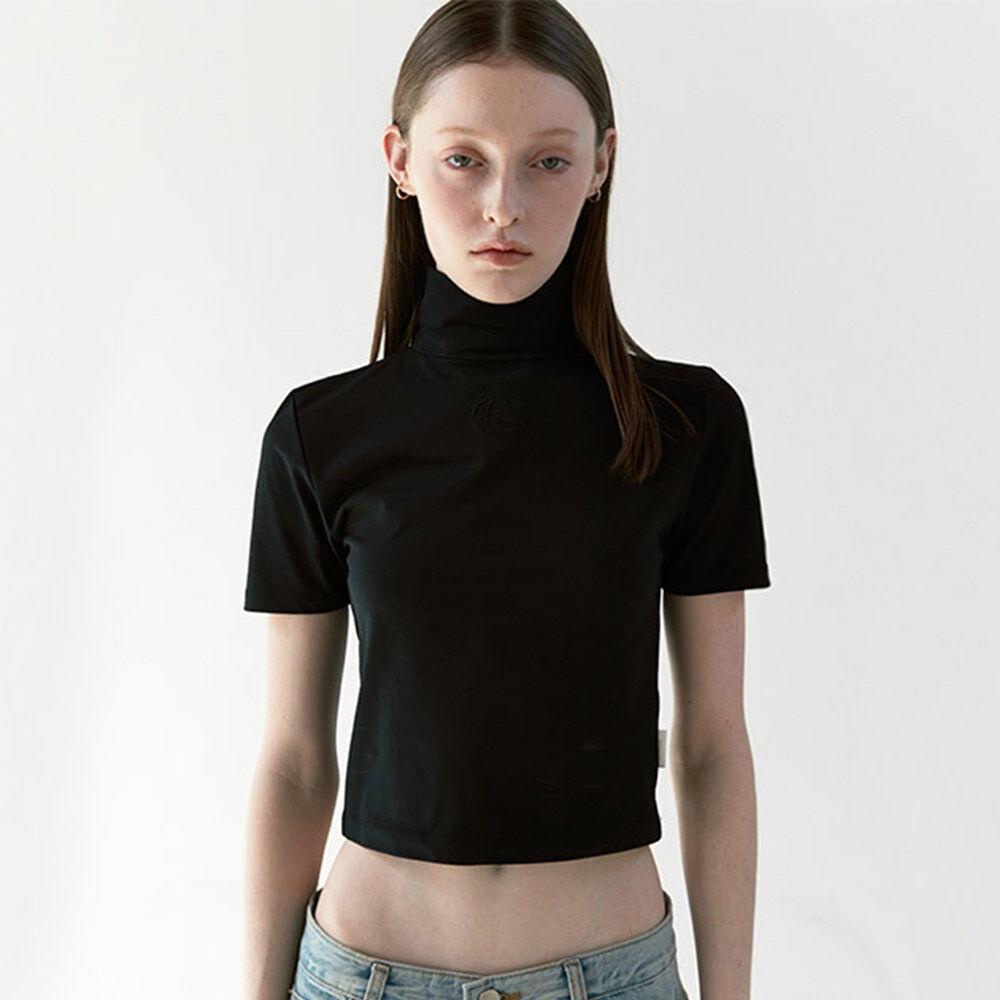 로고폴라크롭티  LOGO POLA CROP TOP [BLACK]