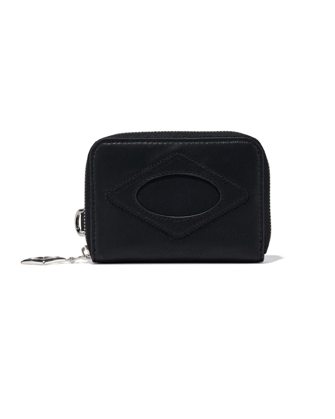 RHOMBUS ZIP-AROUND WALLET_BLACK