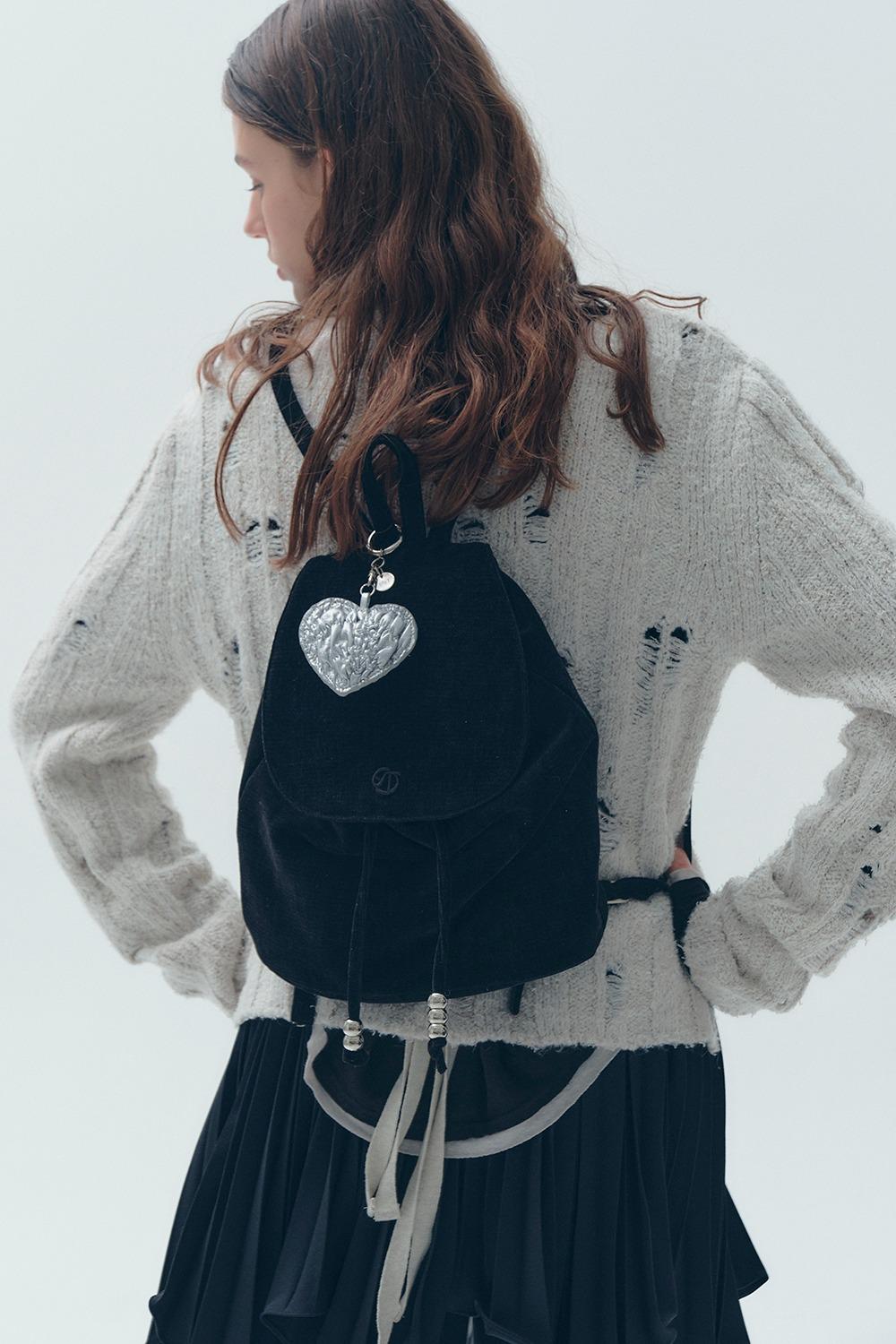 VELOUR SILVER BALL BACKPACK [BLACK][10/5 순차배송]