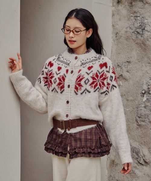 울 블렌디드 노르딕 카디건(WBBGDH1)