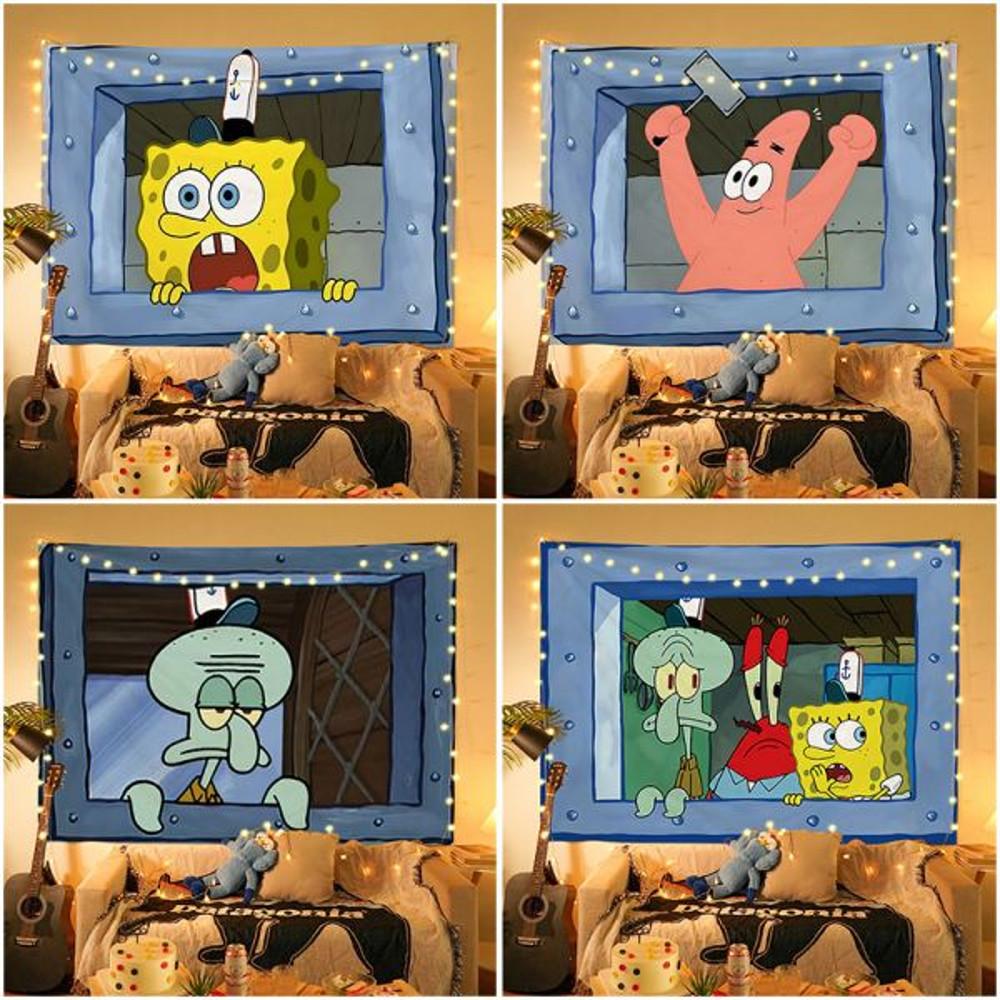 스폰지밥 만화포스터 징징이 패브릭포스터 아이방포스터