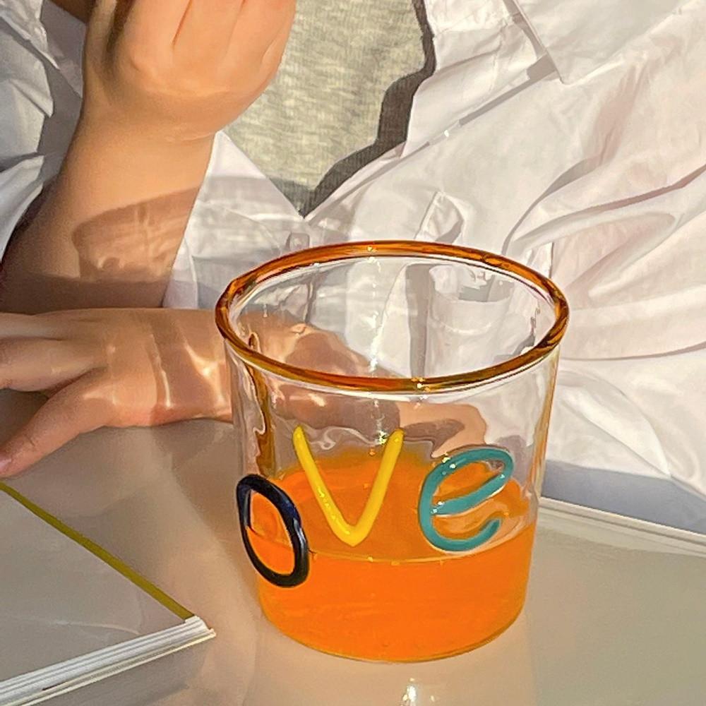 LOVE 레터링 내열유리 홈카페 글라스 감성 유리컵