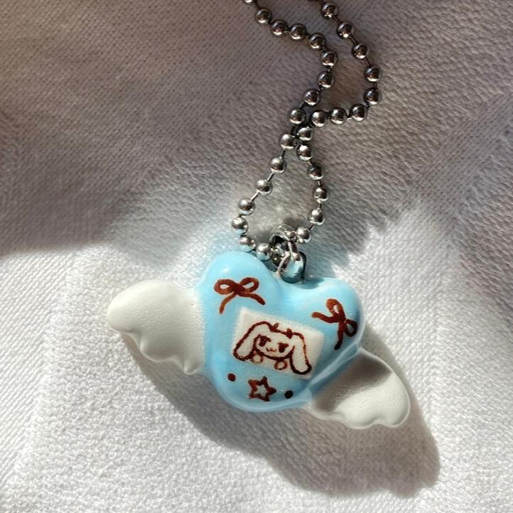 Bunny tamagotchi necklace