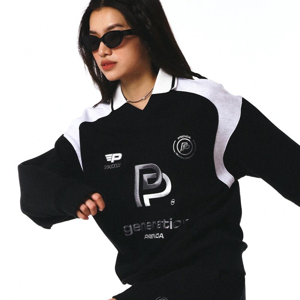 GENERATION PP COLLARED SWEATSHIRT BLACK