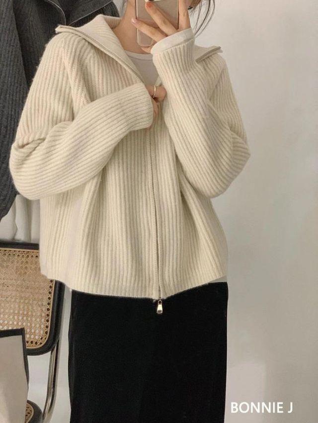 나그랑 스트라이프 조직 점퍼