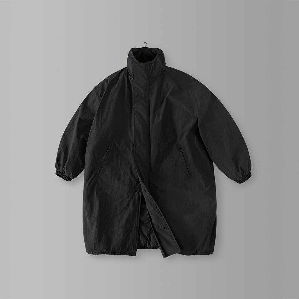 윈드셀 퍼프 필드 롱 파카_Charcoal