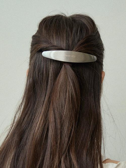 Metal logo hair pin