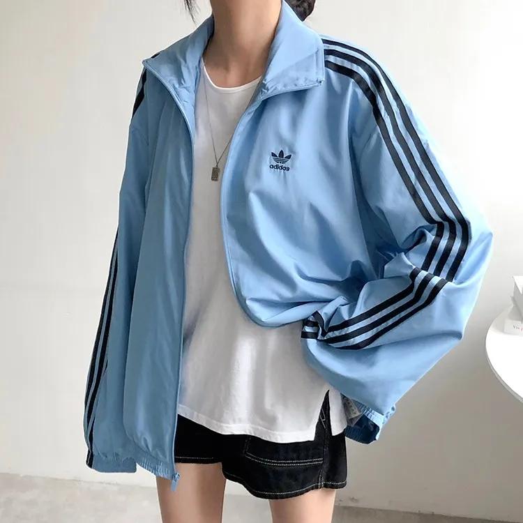 [무배특가딜] 아디다스 여성 오리지널 아딜레늄 시즌 3 오버핏 애쉬블루 트랙자켓 2638  [미국살롱 단독]