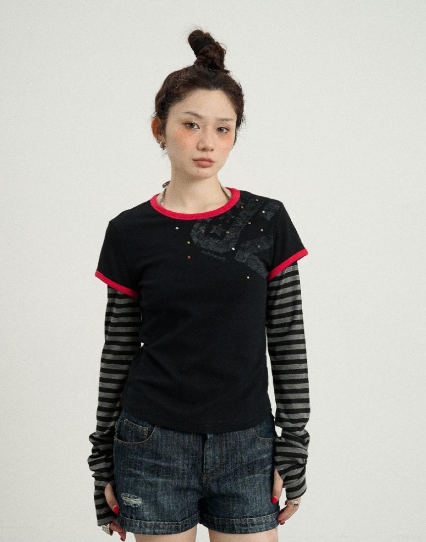 Achihara Dracula Nail Finger Hole T-shirt