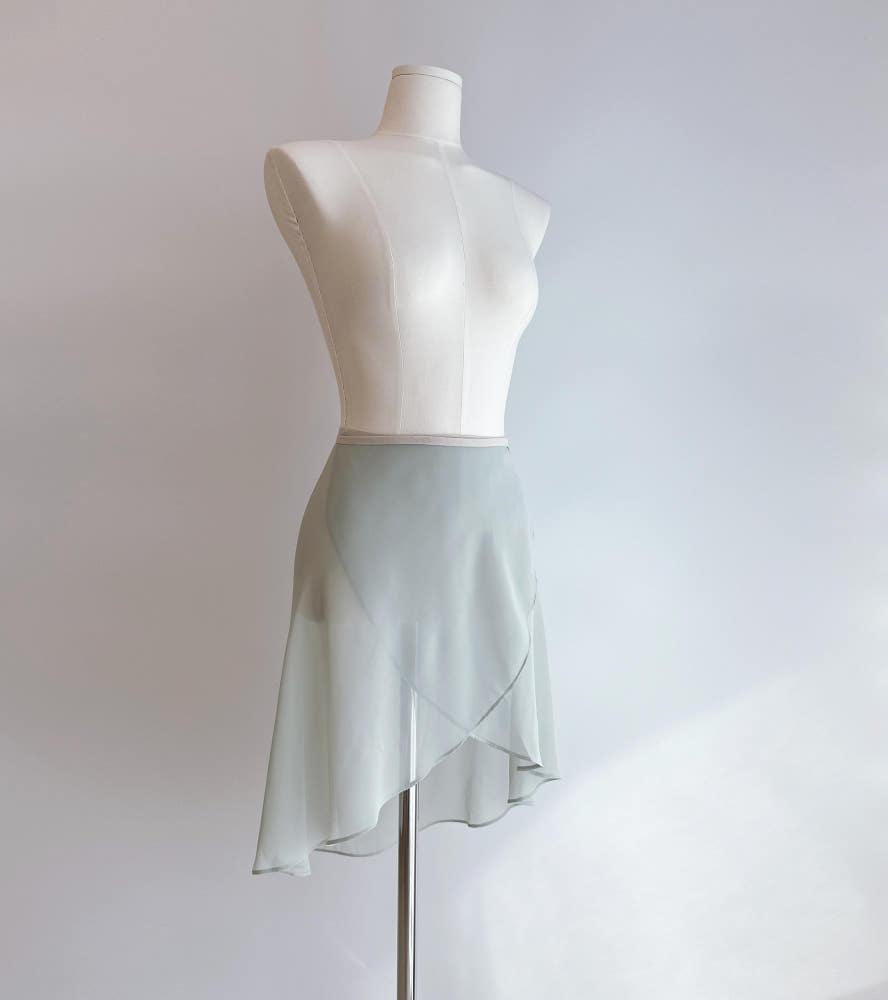 [BB 쉬폰 랩스커트] 뮤트민트 / 발레 스커트 성인 취미 발레복 무용복