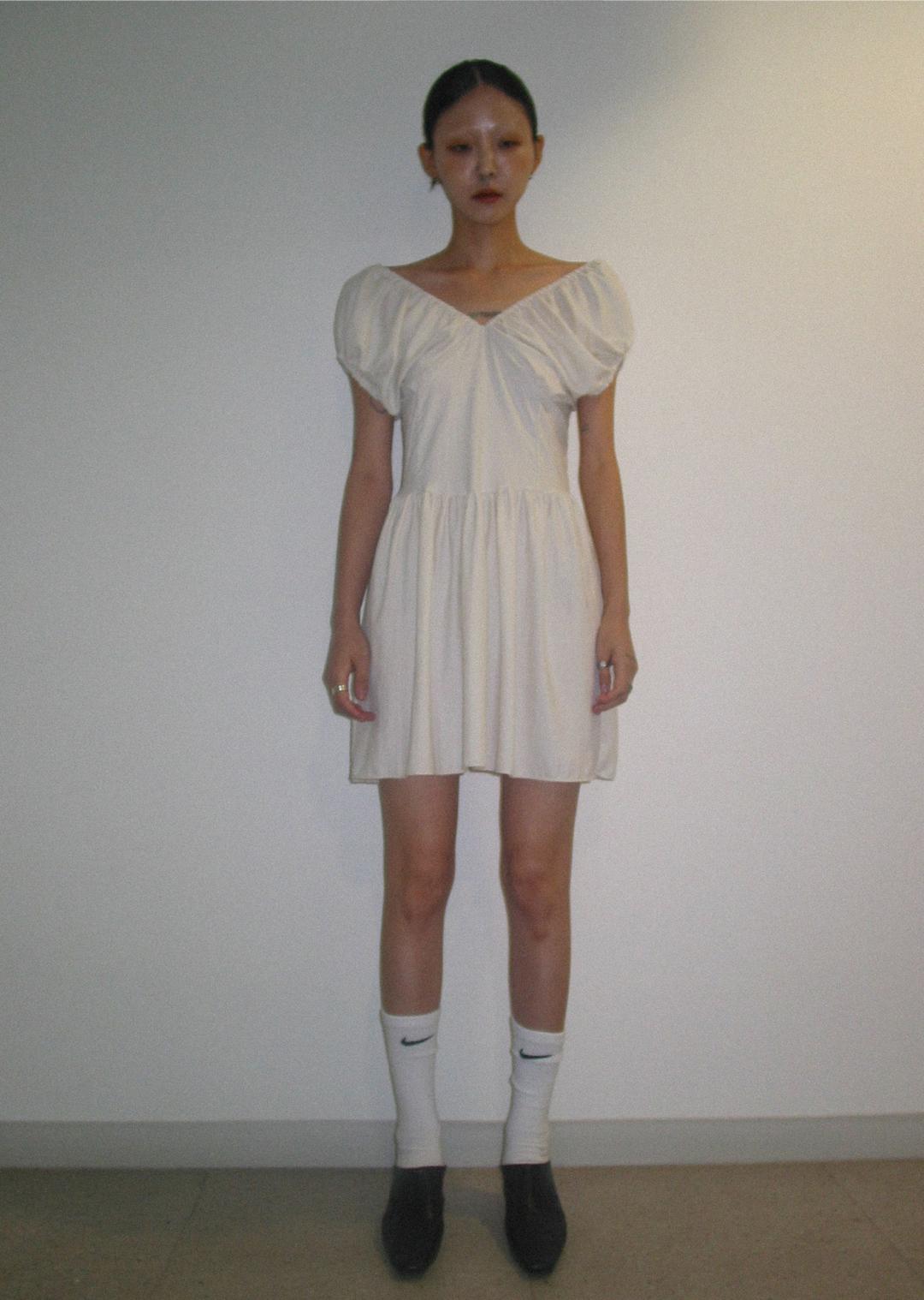 Raglan Mini Dress Ivory