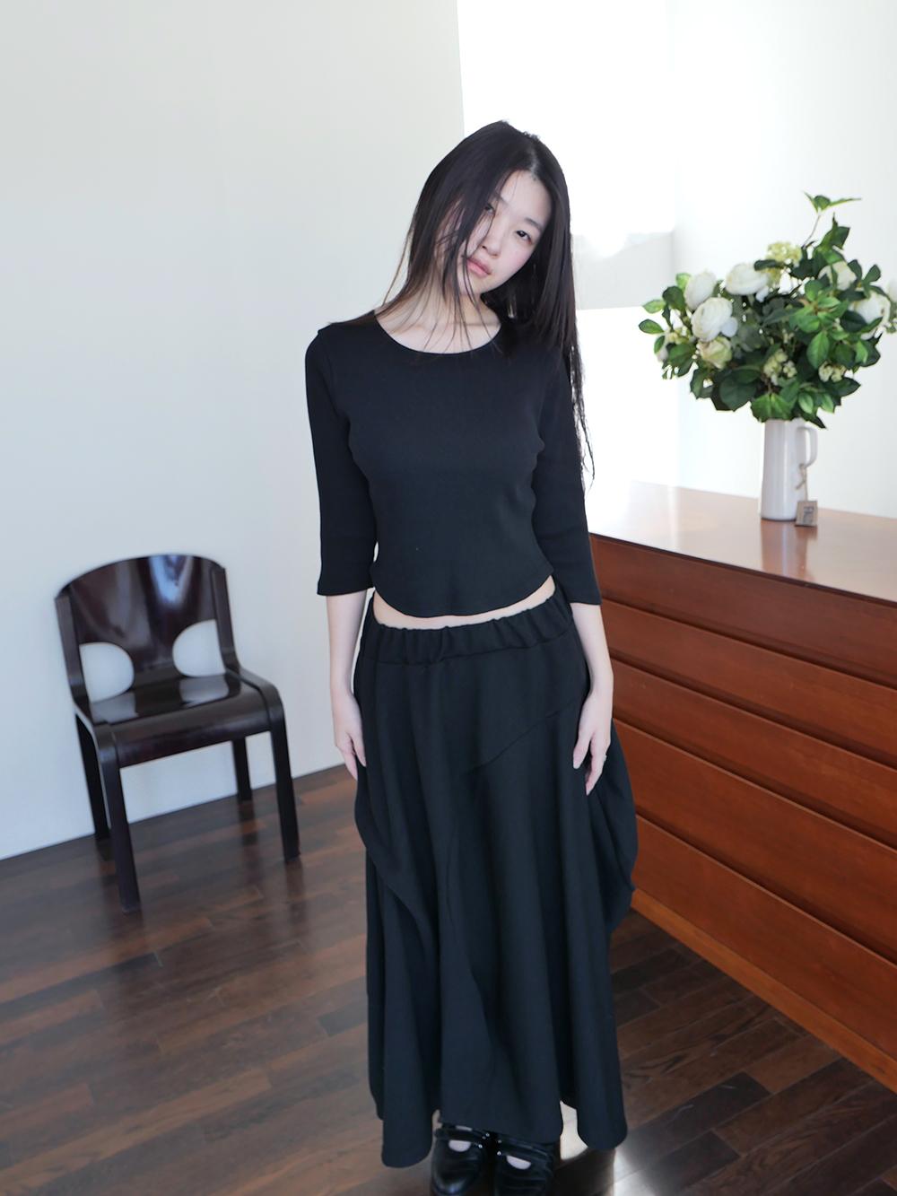 ribbed capri t
