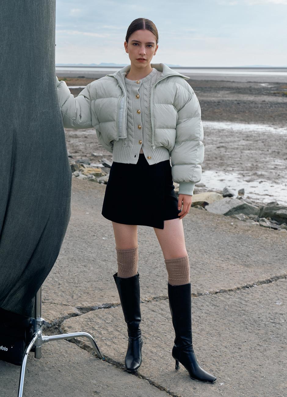 Edip Collar Crop Duck down_MINT