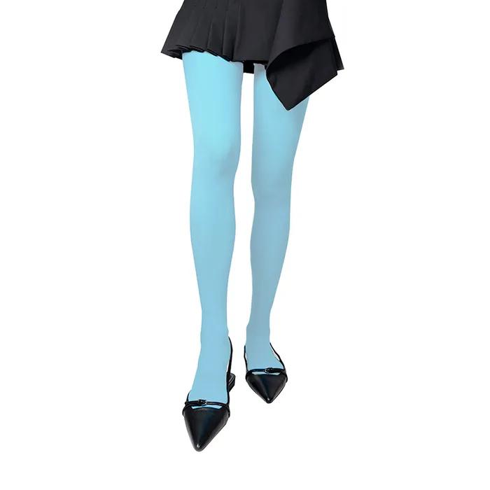 [선물포장][tights] basic color tights milky blue