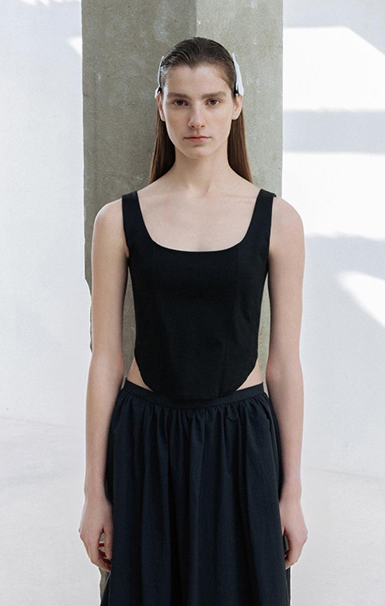 CLAUD BUSTIER TOP (BLACK)