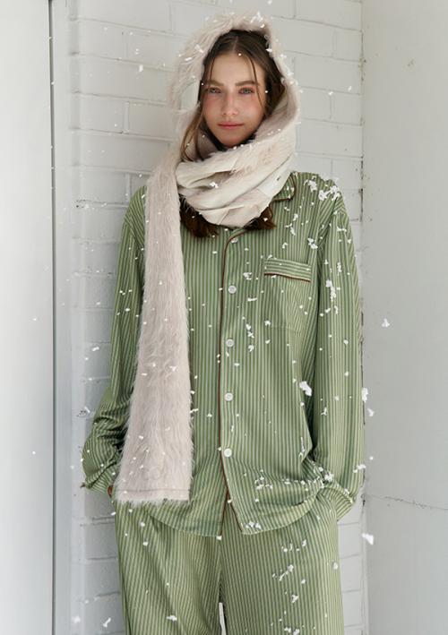 터프 포레스트 기모 커플 파자마 잠옷 세트