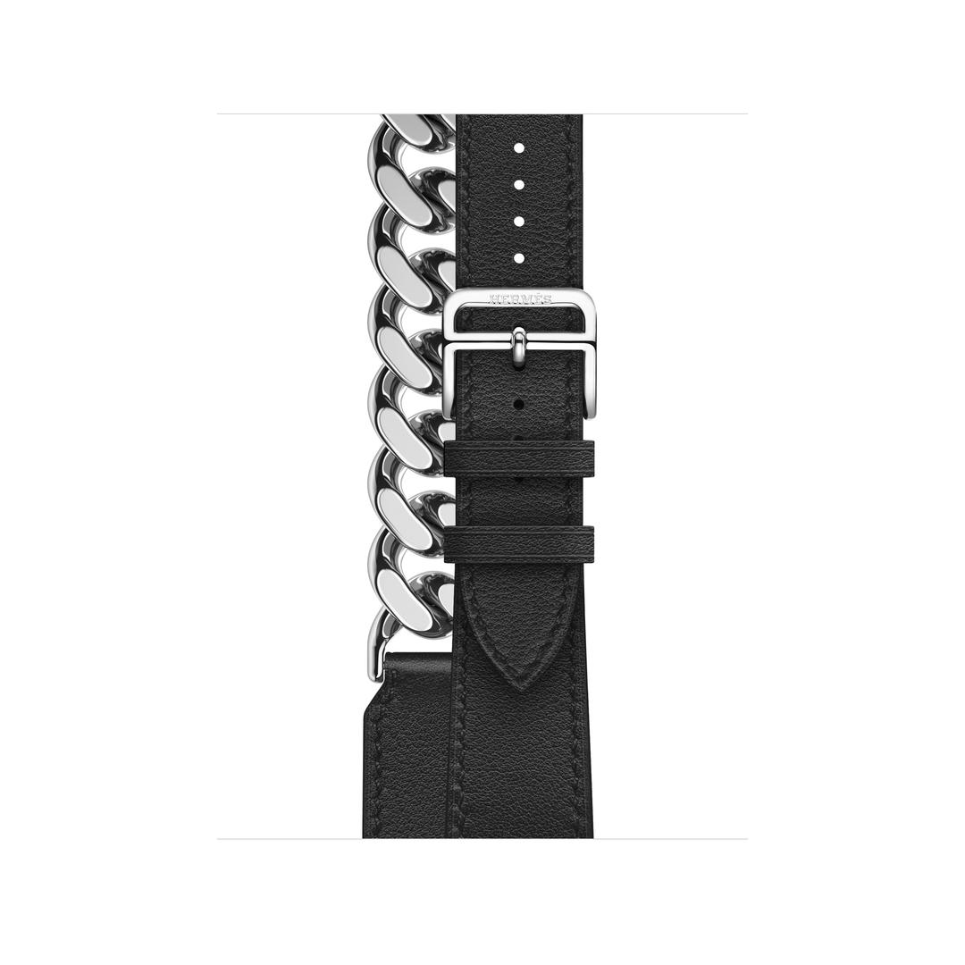 Apple Watch Hermès - 41mm 누아 스위프트 가죽 구르메뜨 메탈 더블 투어