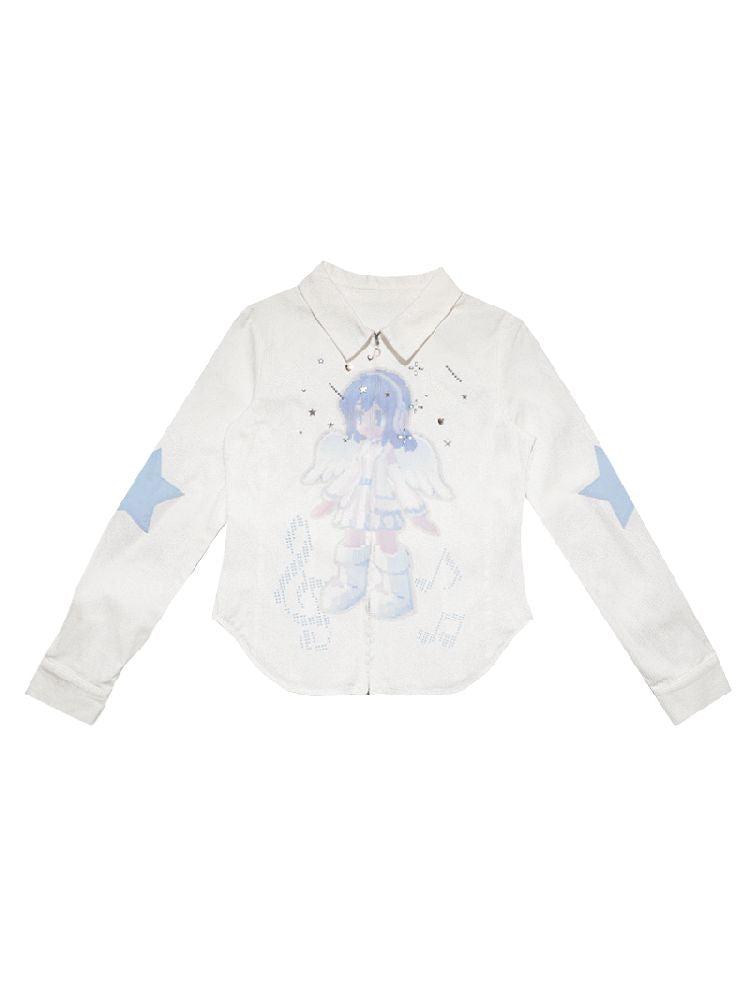 Vertical Stripe Long Sleeve Shirt【s0000012201】