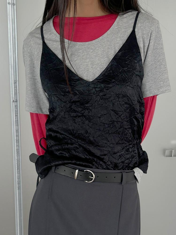 basic leather belt [2colors]