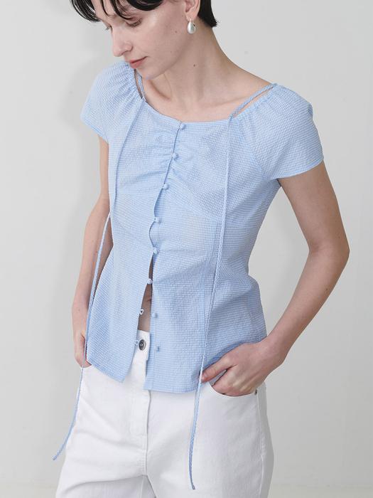 Seersucker Slim Blouse SW5MB232-28