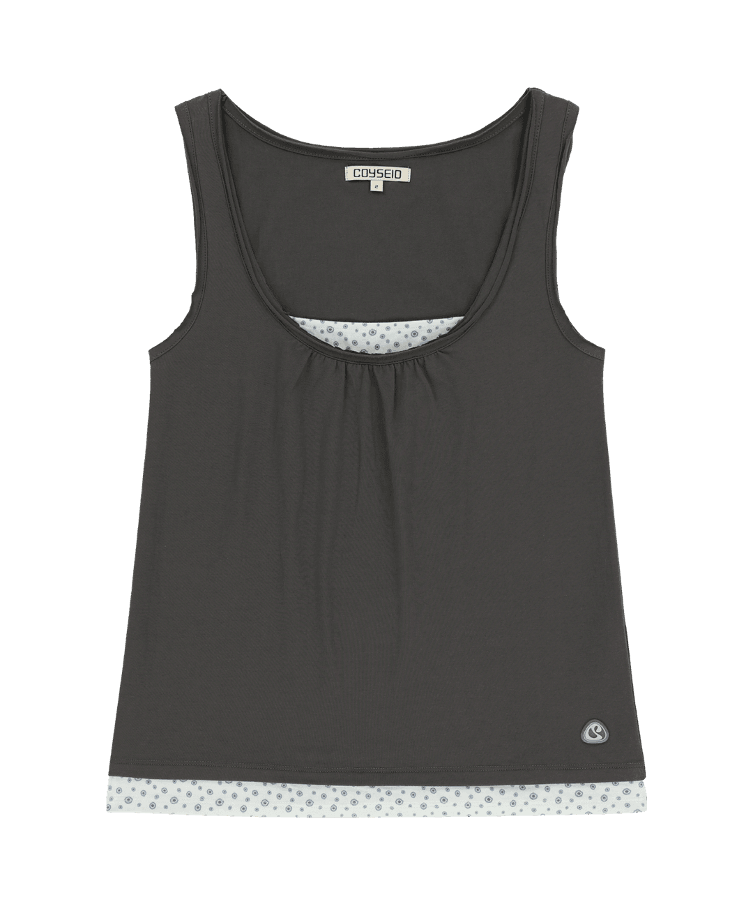 DUDU LAYERED SLEEVELESS CHARCOAL