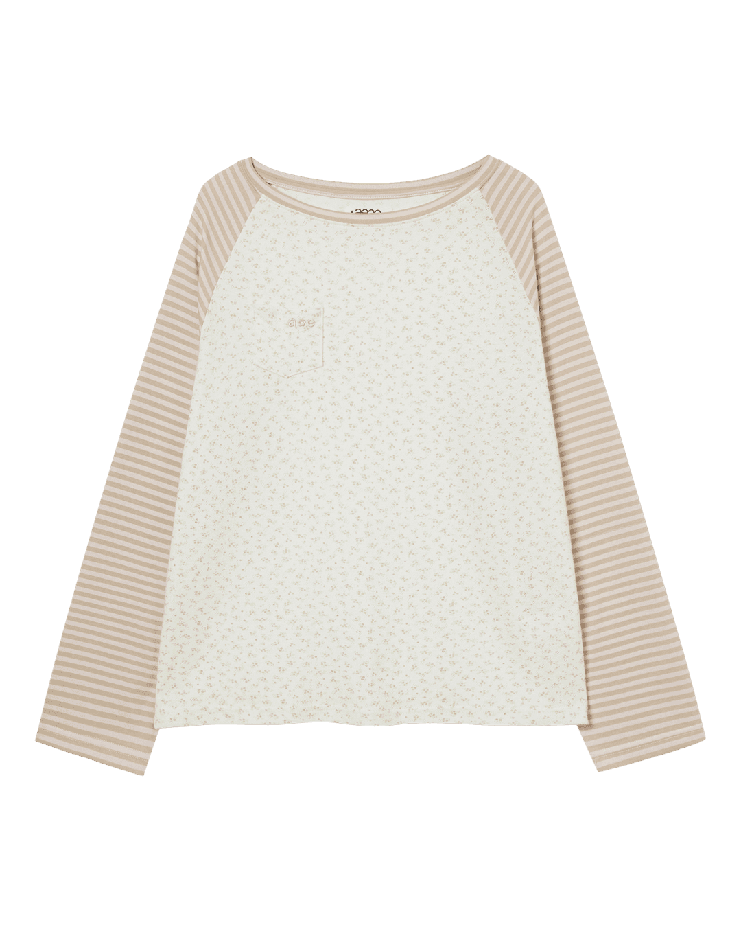 COZY FLOWER RAGLAN LONG SLEEVE [BEIGE]