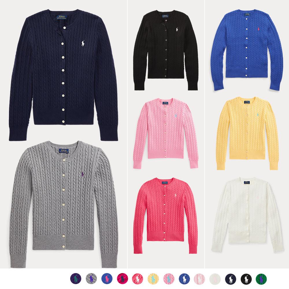 폴로 가디건 걸스 걸즈 가디건 XL L 랄프로렌 꽈배기 케이블 니트 여자가디건 미국발송