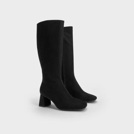 이런 상품 어때요? [찰스앤키스] 인조 스웨이드 스퀘어 토 사이드 지퍼 니하이 부츠_2colors CK1-90280075