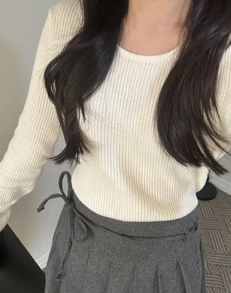 [블랙 당일/몽드] 골지 캐시미어 니트 (3col) 베이직니트 이너니트 골지니트 연말룩 몽드 monde