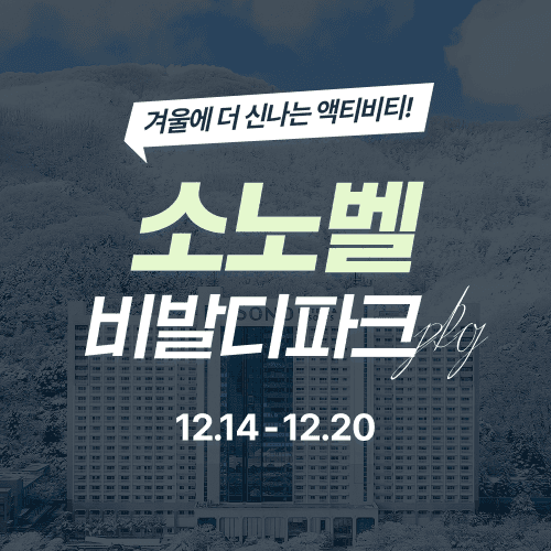 [소노벨 비발디파크] 소노 비발디파크 PKG 단독 특가!