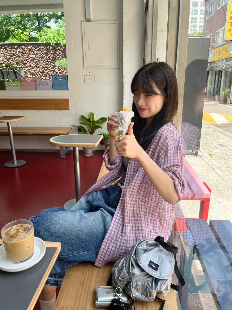 [UNISEX] 시어서커 썸머 린넨 체크 셔츠 3 color