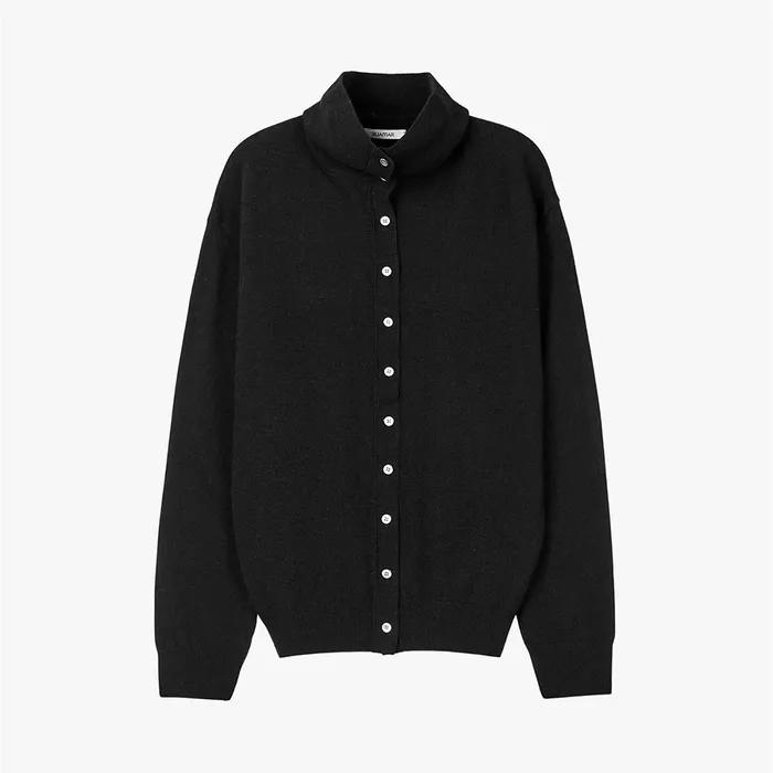 Rivel High Neck Cardigan (Black)