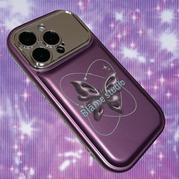 Metal Purple Butterfly case