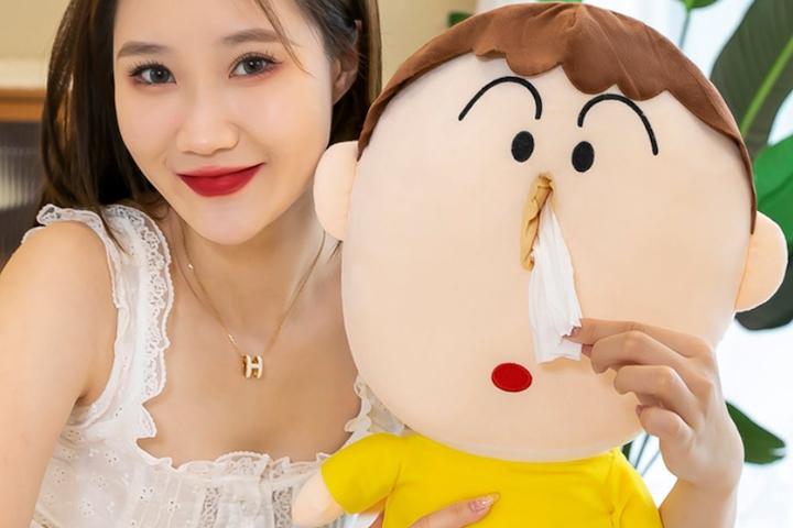 맹구 휴지케이스 짱구 콧물 티슈케이스