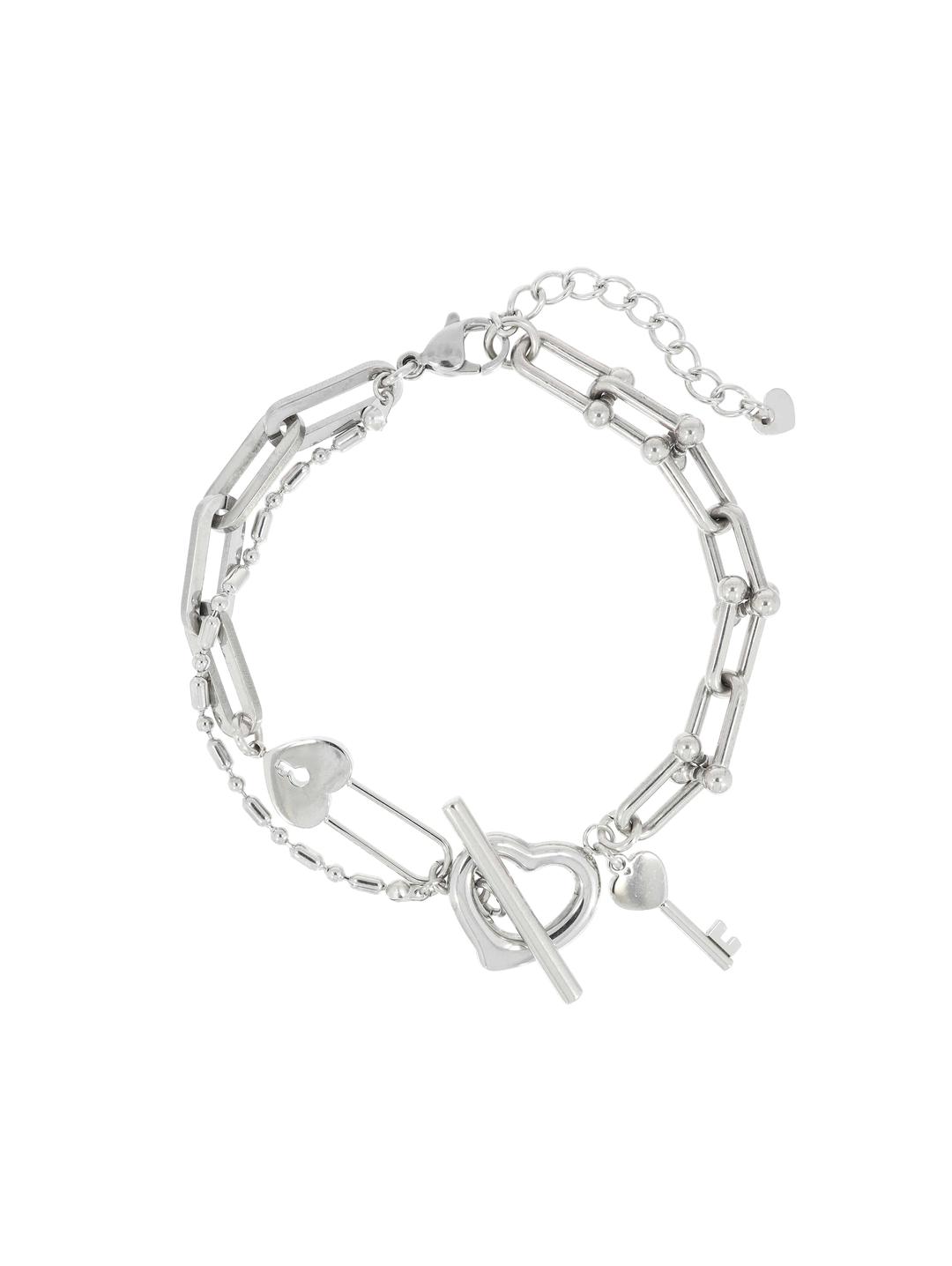 하트 토글바 열쇠 팔찌