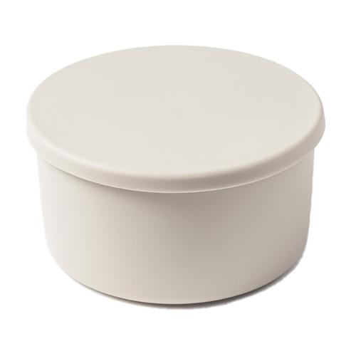 키친팩토리 파스텔 실리콘 원형 밀폐용기 아이보리, 1000ml, 1개
