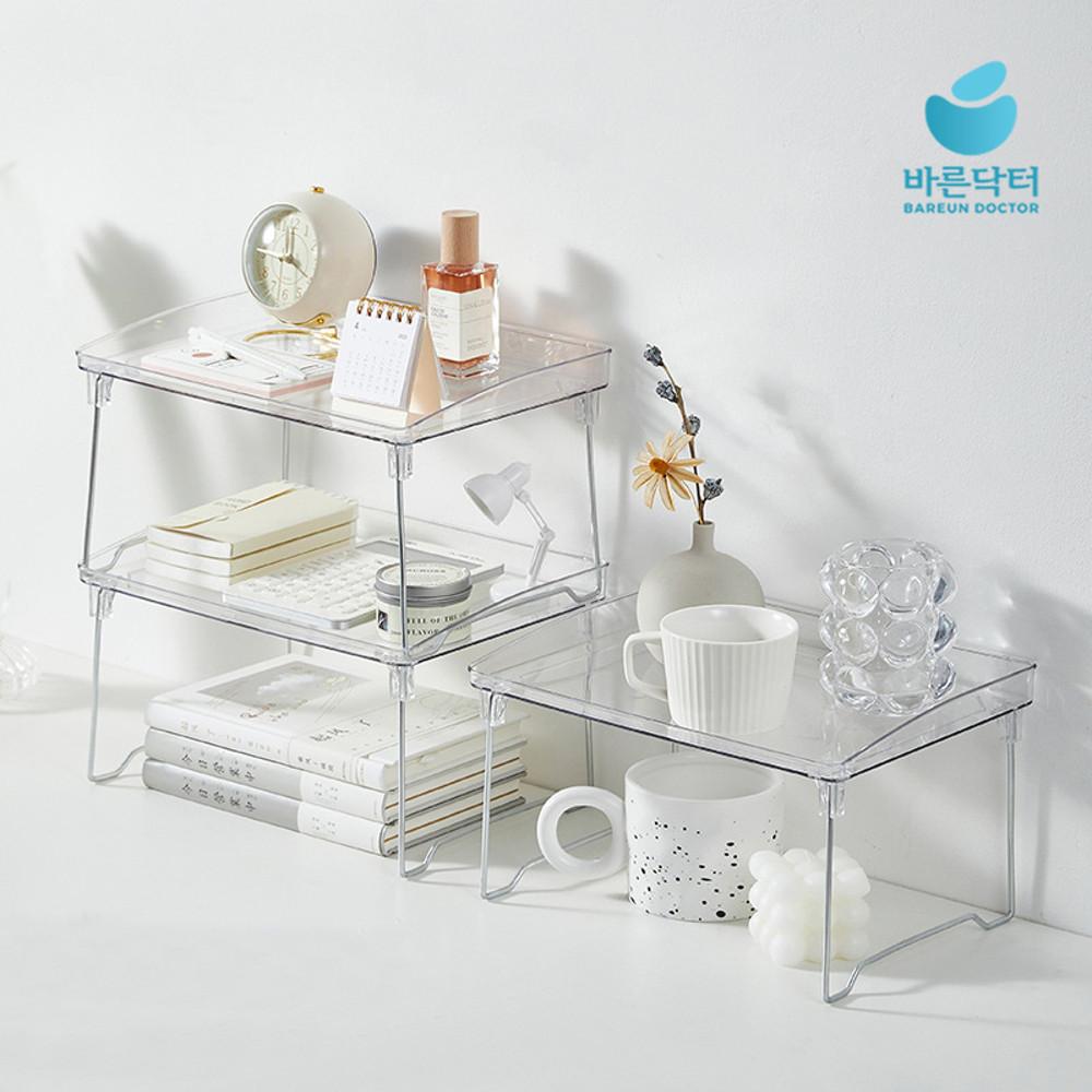 접이식 미니선반 투명 아크릴 다용도 수납선반