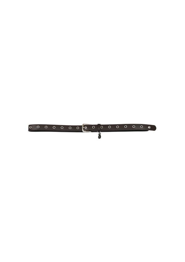 BUDDY SIMPLE EYELET BELT_BROWN